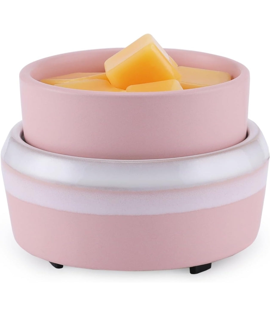 2-n-1 Light Pink Candle & Wax Warmer
