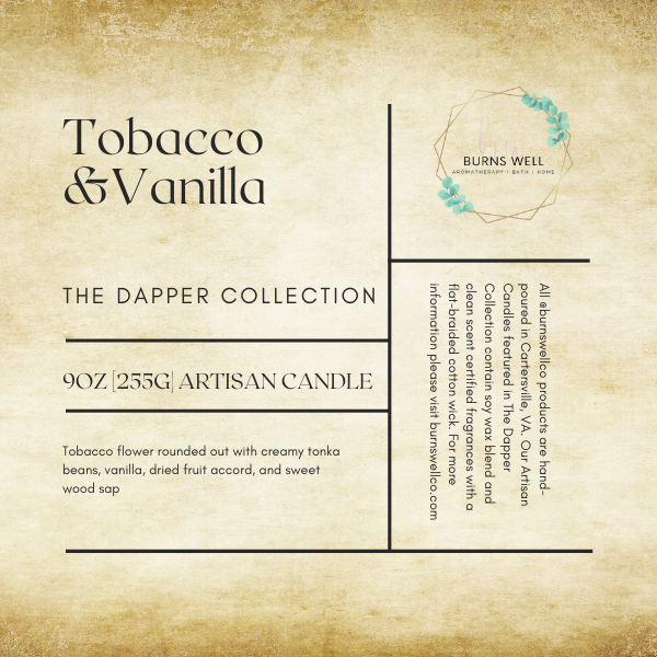 Dapper Collection Candle - Tobacco & Vanilla