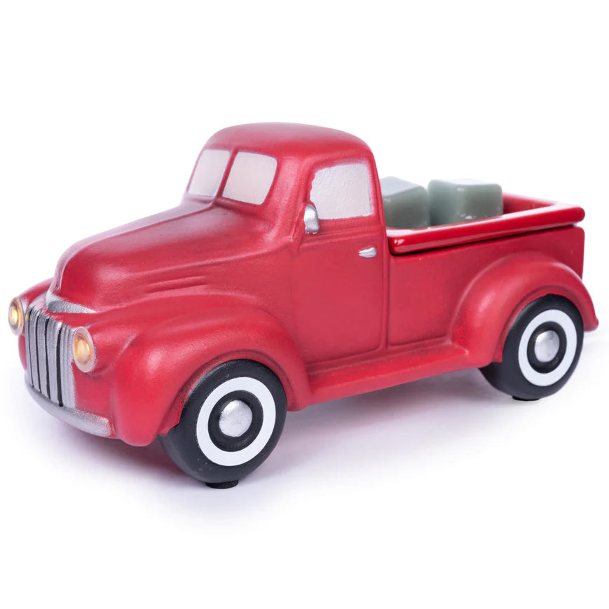 2-n-1 Red Holiday Truck Wax Warmer & Hot Plate